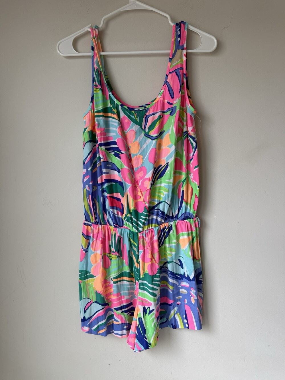 Lilly Pulitzer Boho Vacay Tybee So A Peeling Print Colorful Romper Small *